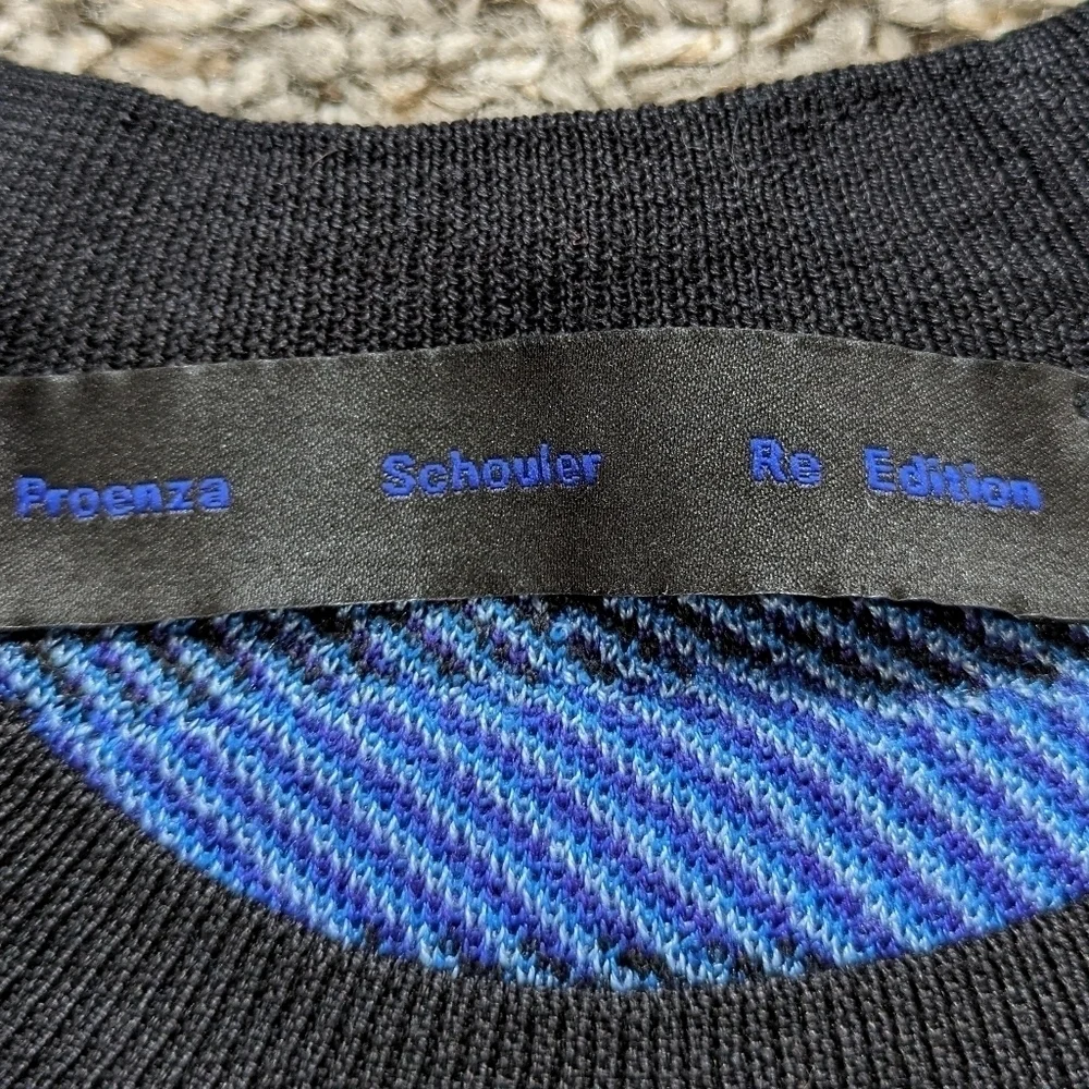 Proenza Schouler Re Edition black blue silk sweater S - Picture 10 of 12
